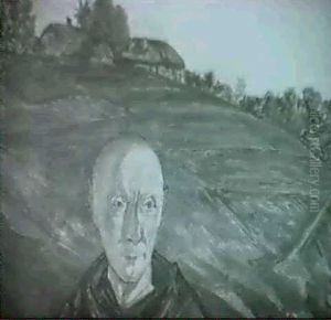 Alfred Kubin Und Haus In Zwickledt by Julius Huether