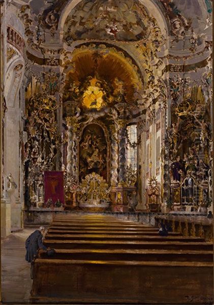 Blick In Die Asam-basilika Zu Osterhofen - view 1