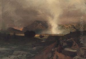 Prachtvolle Gebirgslandschaft Mit Malerischem Lichteinfall Bei Abziehendem Gewitter by Rudolf Huthsteiner