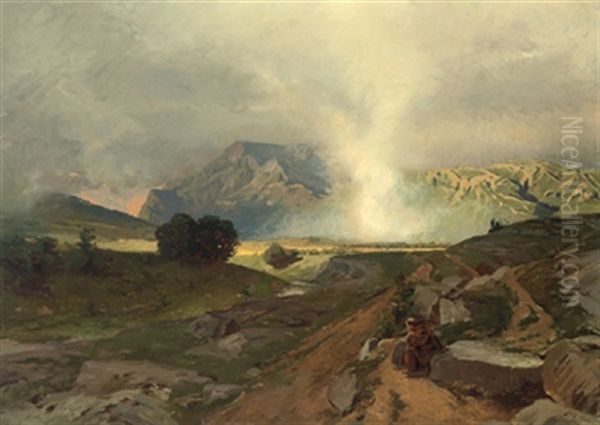 Monch In Weiter Landschaft (monte Cassino?) - view 1