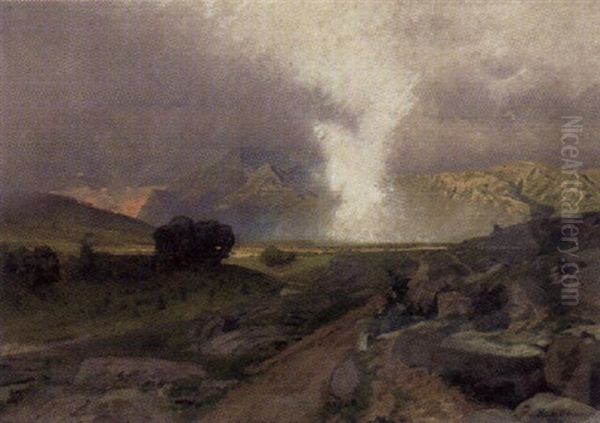 Vorgebirgslanschaft Bei Gewitterstimmung - view 1