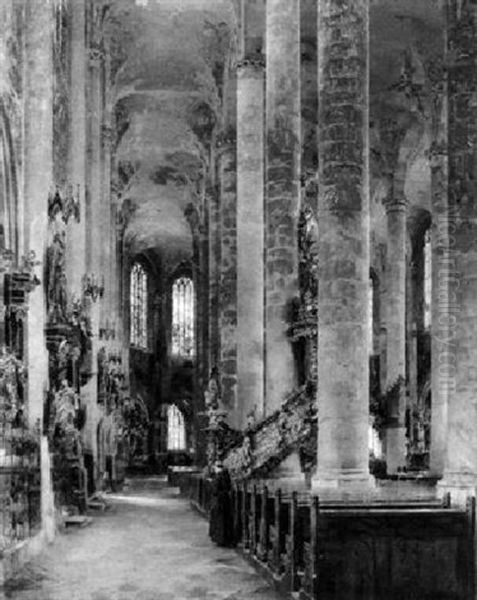 Blick In Den Chorumgang Der Stiftskirche In Straubing - view 1