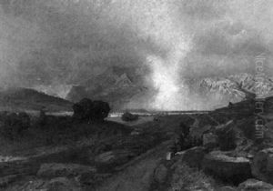 Weites Alpental Bei Aufziehendem Gewitter Weites Alpental Bei Aufziehendem Gewitter