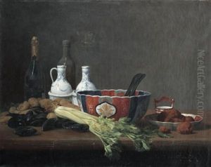 Nature Morte Aux Truffes, Au Celeri, Aux Moules Et Au Bol Chinois