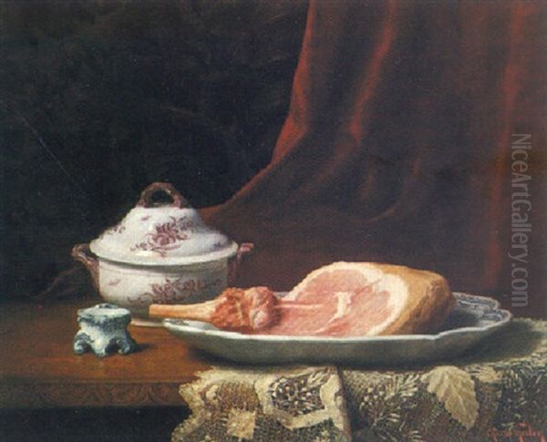 Still Life With Ham And Soup Tureen - view 1