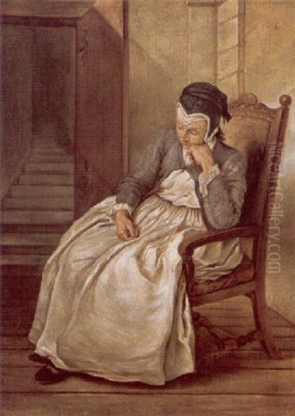 A Maidservant Seated In An Interior - view 1