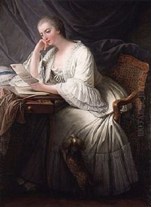 La Lecture by Charles Francois Hutin