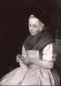 La Tricoteuse by Charles Francois Hutin