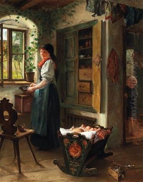 Domestic Idyll In A Parlour In Tolz - view 1