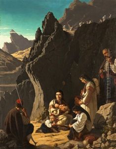 Fluchtlinge Aus Montenegro by Josef Huttary