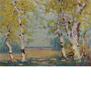Southern Autumn Birch by Alfred Heber Hutty