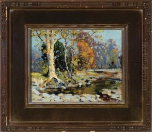 River Landscape, Autumn River Landscape, Autumn