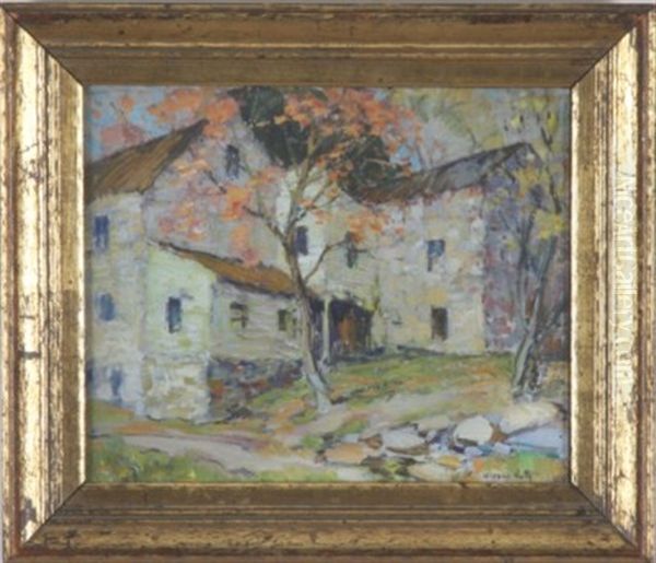 Stone Building Among Trees - view 1