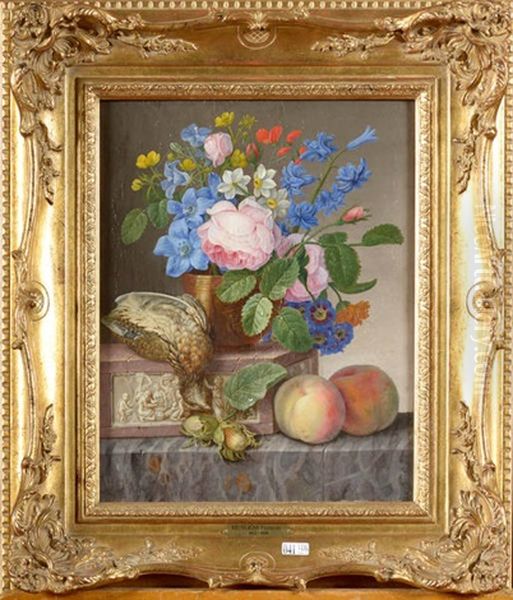 Bouquet De Fleurs Avec Peches - view 1