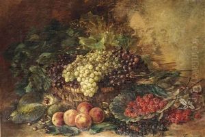 A Still Life With Fruits And Chestnuts