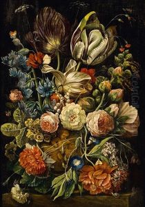 Nature Morte De Fleurs by Francois Joseph Huygens