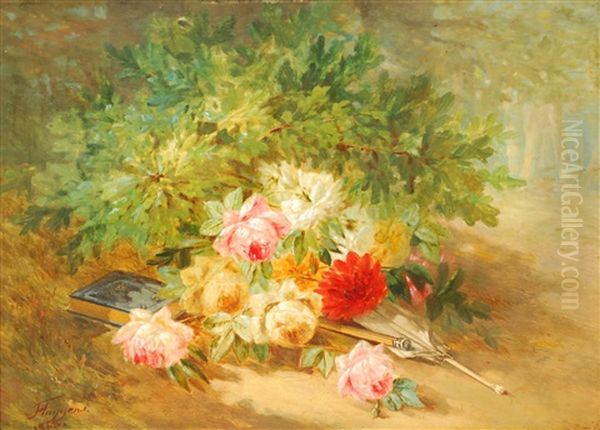 Bouquet De Fleurs Avec Livre Et Parasol - view 1
