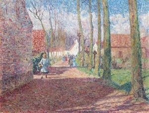 Returnig Home From School by Modest Huys