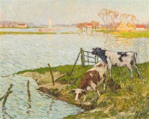 Au Bord De La Lys by Modest Huys