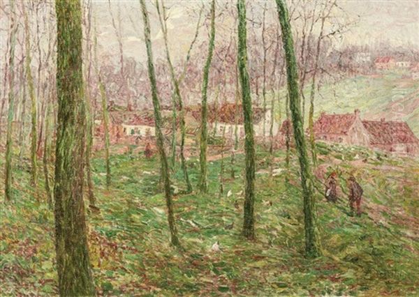 Paysage Vallonne Avec Fermes - view 1