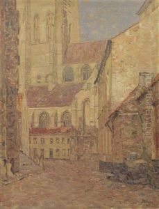 Blick Auf St. Rombout In Mechelen by Modest Huys