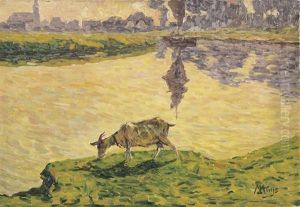 De Boorden Van Den Gulden Stroom, Septemberavond by Modest Huys