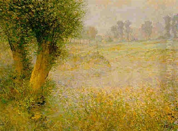 A Summer Landscape With Blossoming Trees - view 1