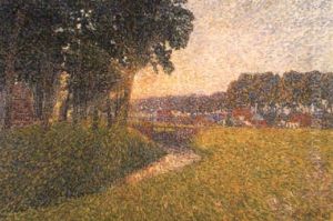 Zomermorgend Langs De Gaverbeek Te Waregem by Modest Huys