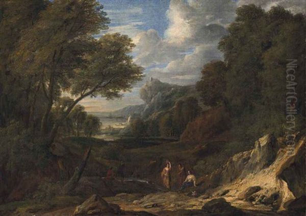 A Classical Landscape With Washerwomen - view 1