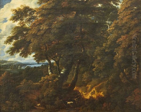 Landscape With People And Cows - view 1