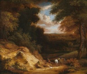 Eine Waldlandschaft Mit Rastenden Reisenden by Cornelis Huysmans