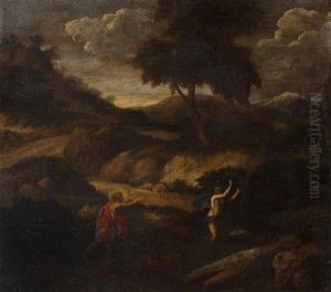 Paysage Avec Apollon Et Daphne by Cornelis Huysmans