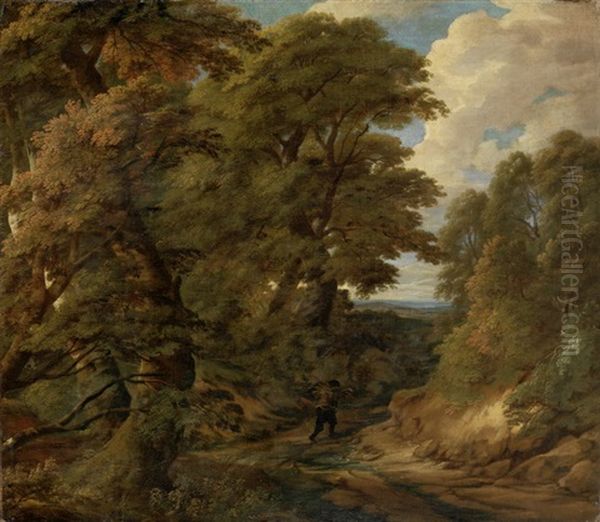 Waldlandschaft Mit Holztrager - view 1