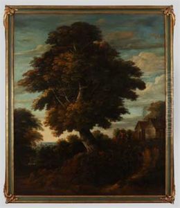 Alte Eiche Am Stadtrand by Cornelis Huysmans