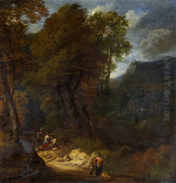 Skogslandskap Med Figurer - view 1
