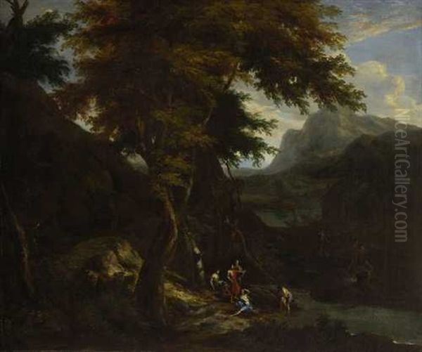 Waldlandschaft Mit Figurenstaffage - view 1