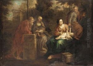 The Holy Family With Two Saints (joachim And Anna?)