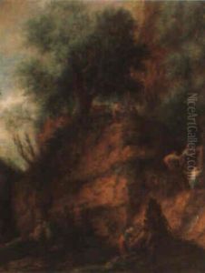 Wooded Landscape With Herders And Labourers Wooded Landscape With Herders And Labourers