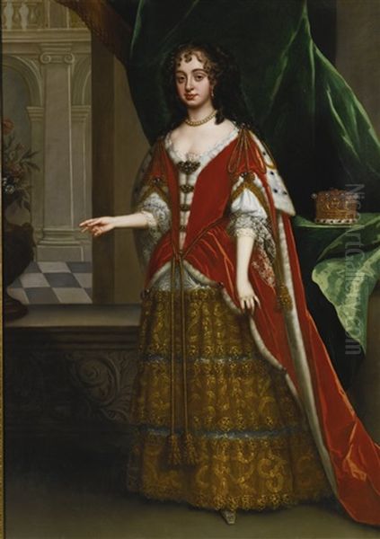 Portrait Of A Countess Wearing Robes For The Coronation Of James Ii - view 1