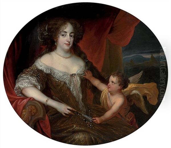 Portrait Of A Lady As Venus With Cupid - view 1