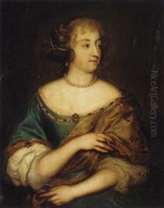 Portrait Of A Lady In A Blue Dress Portrait Of A Lady In A Blue Dress