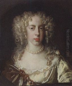 Portrait Of A Lady (frances Teresa Stuart, Duchess Of Richmond And Lennox?) In A Gold Dress