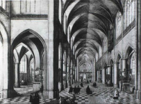 Figures In A Church Interior - view 1