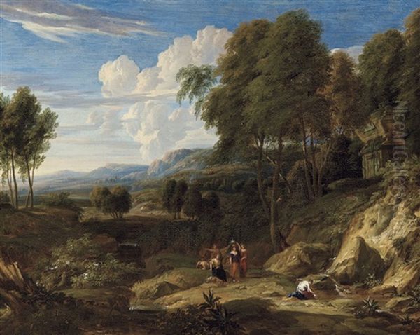 Paysage Avec Figures Pres D'une Source - view 1
