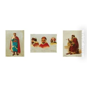 Portrait De Ahmed Ben-allel Dit Bel-haadj (+ 2 Others; 3 Works)