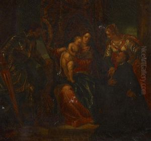 Die Hl. Jungfrau Mit Dem Kind Zwischen Der Hl. Justine Und Dem Hl. Georg (after Veronese) by Jan Baptist Huysmans