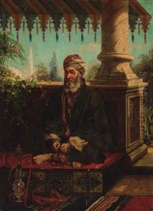 An Elder Seated On A Terace