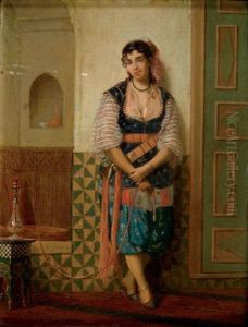 Jeune Orientale Au Narguile