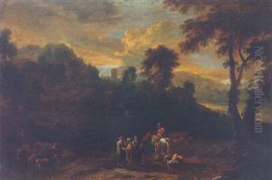 Wooded Landscape With Travellers And A Fortune Teller