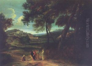 A Classical Landscape With Christ And The Canaanite Woman